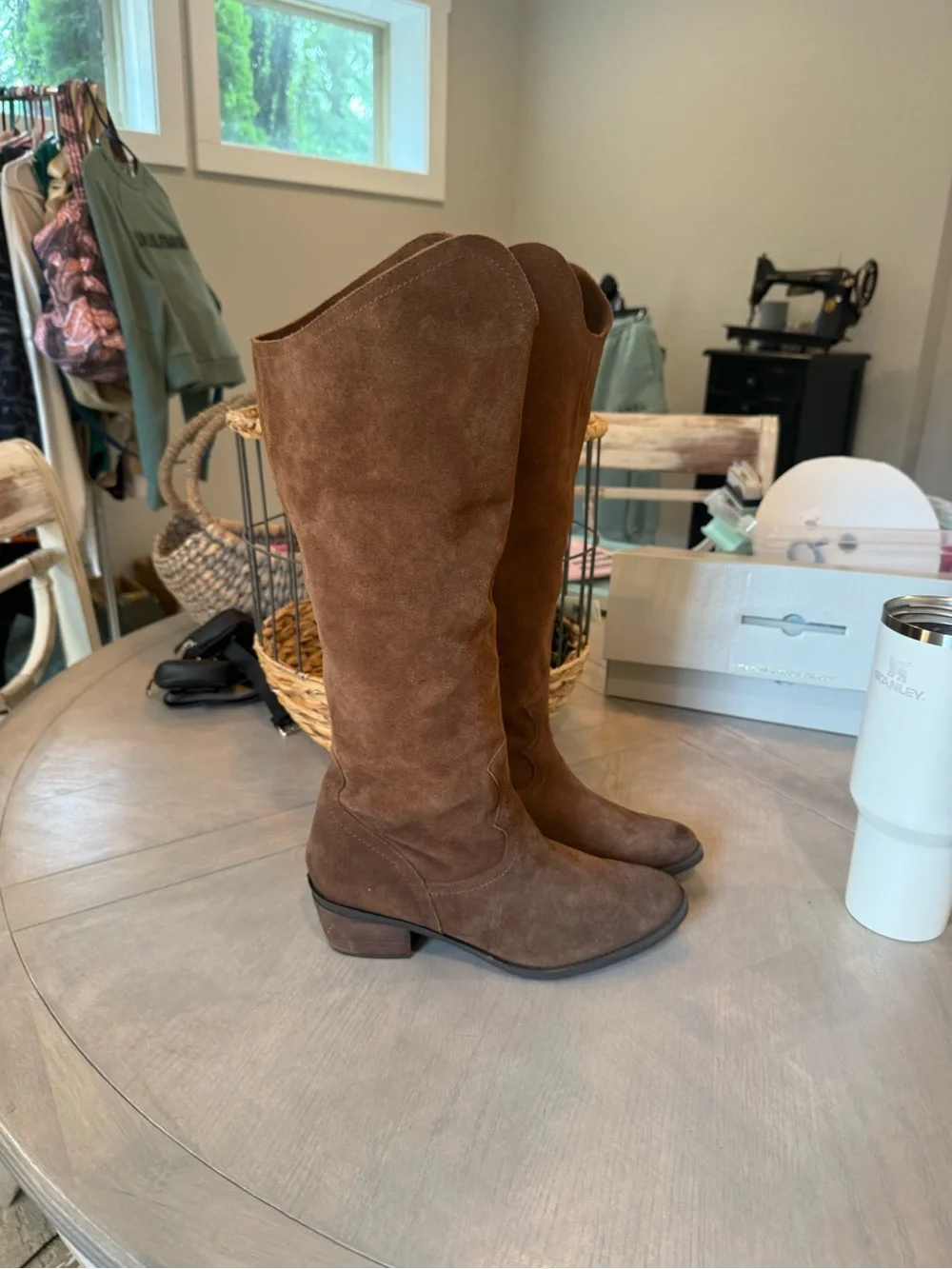 naughty monkey Brown Suede western Boots